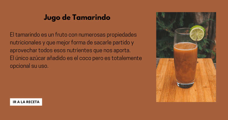 Receta jugo de tamarindo
